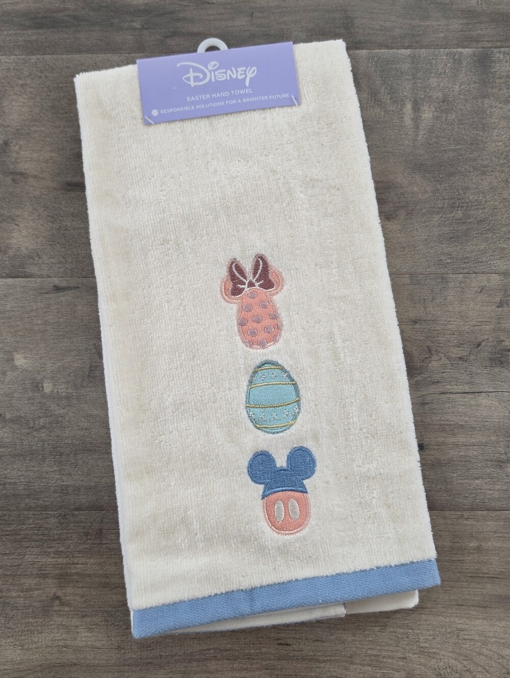 Disney Mickey & Minute Mouse Eggs Easter Hand Towel - Celebrate Together NWT